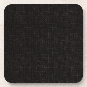 Black textured solid colour coaster