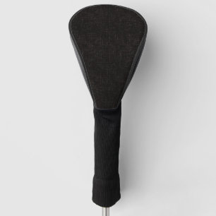 Black textured solid colour golf head cover