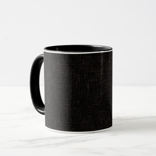Black textured solid colour mug (Front Left)