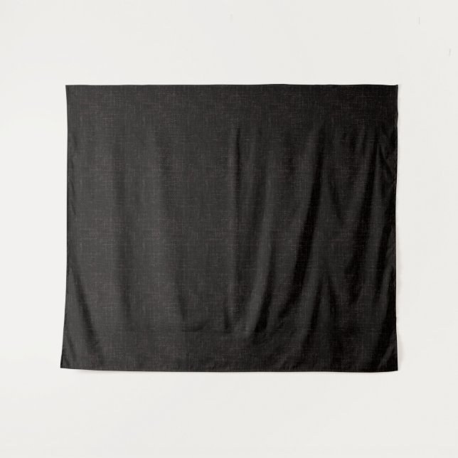 Black textured solid colour tapestry (Front (Horizontal))