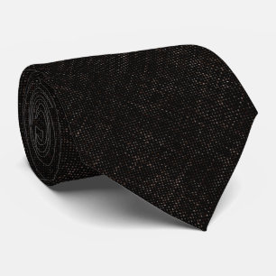 Black textured solid colour tie
