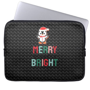 black textutre leather Neoprene Laptop Sleeve 13in
