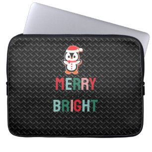 black textutre leather Neoprene Laptop Sleeve 13in