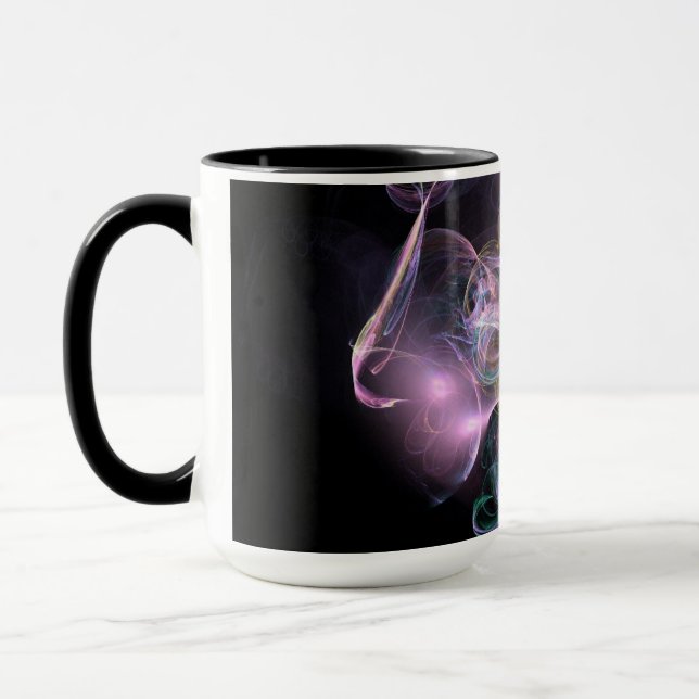 Black & Tha Smoke Modern Abstract Mug (Left)