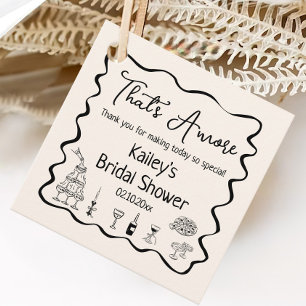Black Thats Amore Bridal Shower Thank You Favour Tags