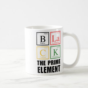 Black The Prime Element Black History Month Period Coffee Mug