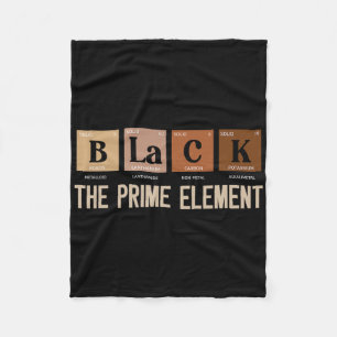 Black The Prime Element Black History Month Period Fleece Blanket