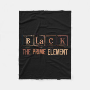 Black The Prime Element Black History Month Period Fleece Blanket