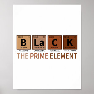 Black The Prime Element Black History Month Period Poster