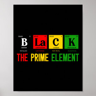 Black The Prime Element Black History Month Period Poster
