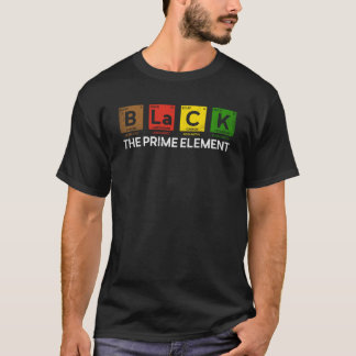 Black The Prime Element Periodic Table Black Histo T-Shirt