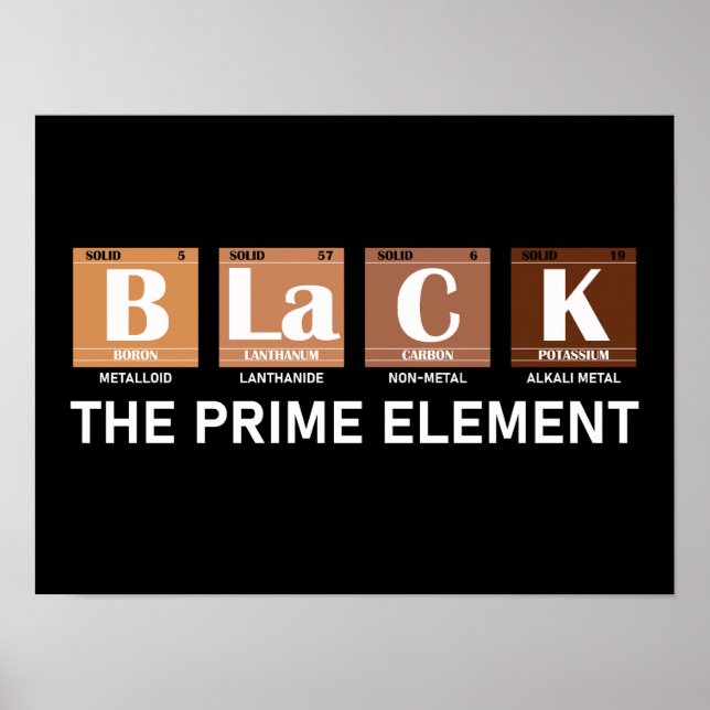 Black The Prime Element Poster (Front)