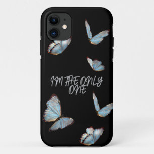 Black theme with Butterflies iPhone / iPad case