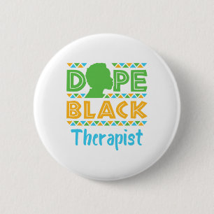 Black Therapist Mental Health Counseling Psycholog 6 Cm Round Badge