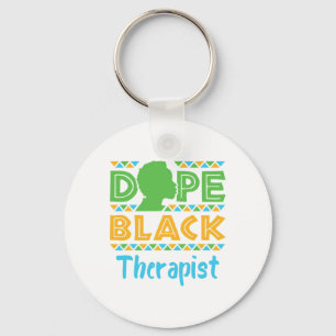 Black Therapist Mental Health Counseling Psycholog Key Ring