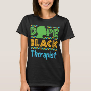 Black Therapist Mental Health Counseling Psycholog T-Shirt