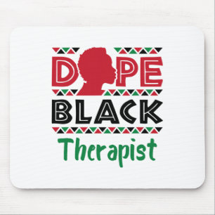 Black Therapist Mental Health Psychology Counselin Mouse Pad