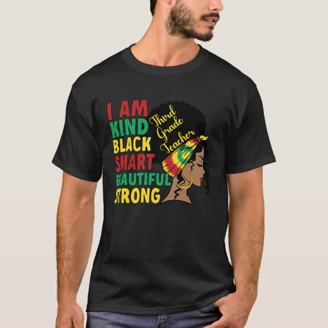 Black Third Grade Teacher African American 3rd Gra T-Shirt (Front)