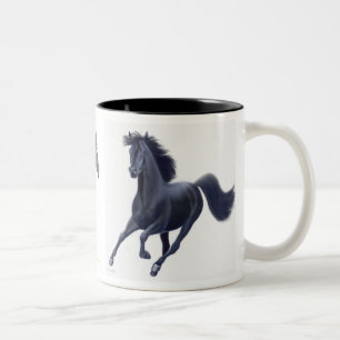Black Thoroughbred Horses Mug