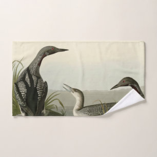 Black-Throated Diver Loon Audubon Birds of America Bath Towel Set