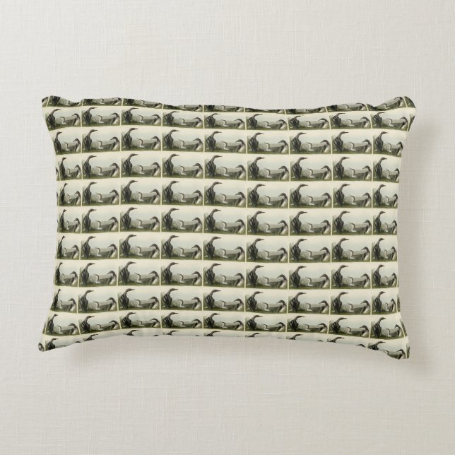 Black-Throated Diver Loon Audubon Birds of America Decorative Cushion (Back)