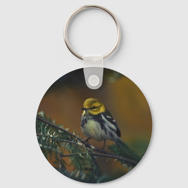 Black throated warbler key ring (Front)