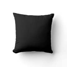 Black Throw Pillow 16" x 16"