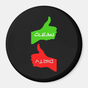 Black Thumbs Up/Down Clean/Dirty Dishes Magnet