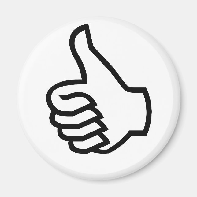 Black Thumbs Up Magnet (Front)