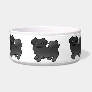 Black Tibetan Spaniel Cartoon Dog