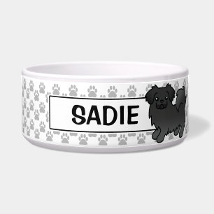 Black Tibetan Spaniel Cartoon Dog