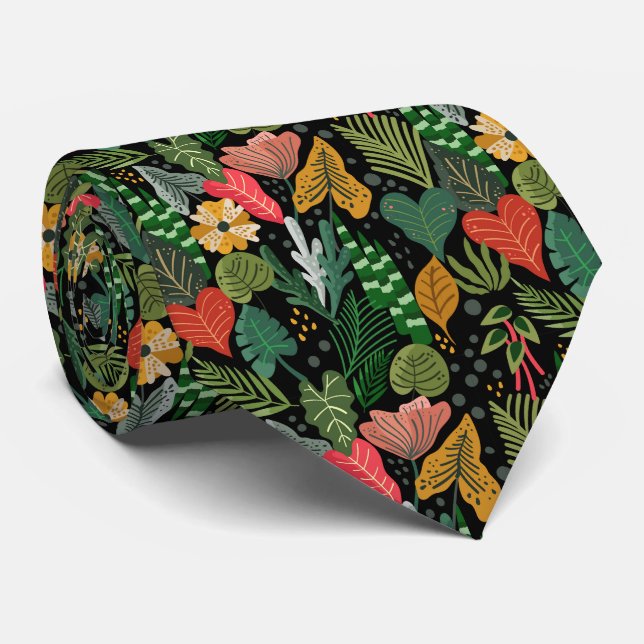 Black Tie and Multicolored Underwater Plants (Rolled)