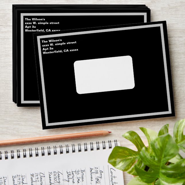 Black Tie Bachelor Party Envelope (Stacked)