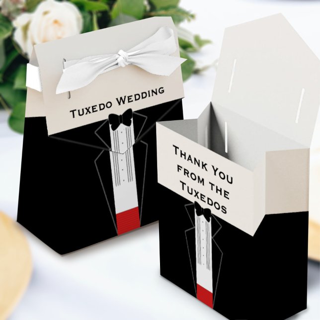 Black Tie Bachelor Party Thank You Tuxedo Favour Box (Creator Uploaded)