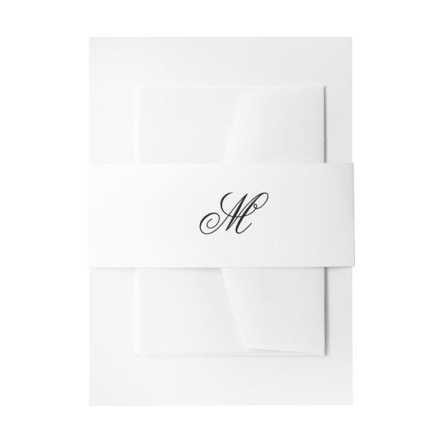Black Tie | Black White | Belly Band Invitation Belly Band (Front Example)