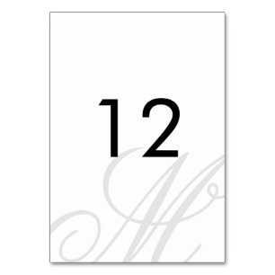 Black Tie Black White Table Number
