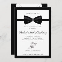 Black Tie, Cocktail Party Invitations