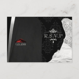 Black Tie Diamond R.S.V.P. RSVP Card