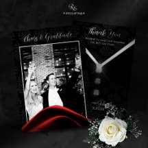 Black Tie Diamond  Thank You Card