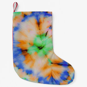 Black Tie Dye, Grungy Vintage. Small Christmas Stocking