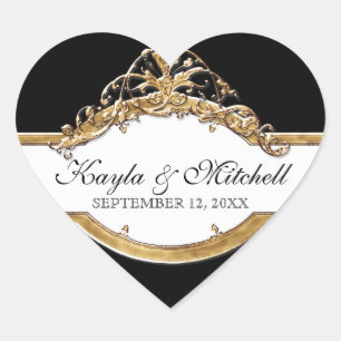 Black Tie Elegance 2, Golden Matching Sticker Seal