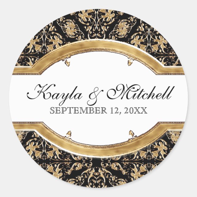 Black Tie Elegance 2, Golden Matching Sticker Seal (Front)