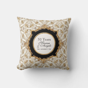 Black Tie Elegance 2, Golden Wedding Anniversary Cushion