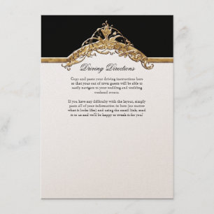 Black Tie Elegance 2, Golden Wedding Invitations