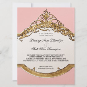 Black Tie Elegance 2, Golden Wedding Invitations
