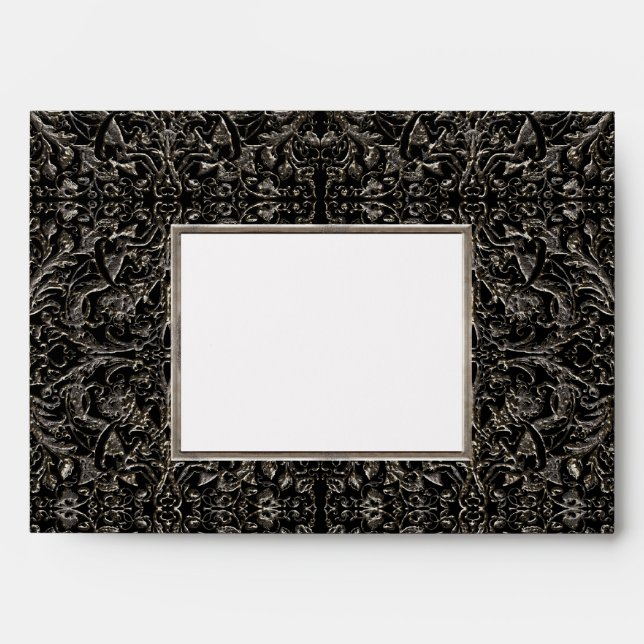 Black Tie Elegance Wedding Matching Envelope (Front)