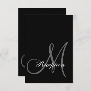 Black Tie Elegance Wedding Reception Invitation