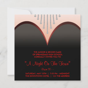 Black Tie Formal Prom Invitations