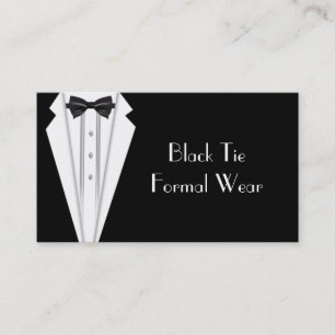Black Tie Formal Tuxedo Business Card