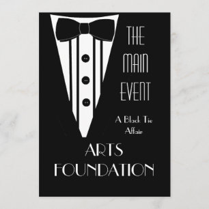 Black Tie Fundraiser Formal Event Invitation